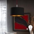 Eglo - LED-kattokruunu johdossa TUNJA 1xE27/60W/230V musta
