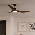 Eglo - LED-kattotuuletin LED/19W/230V 3000/4000/5000K halkaisija 132 cm ruskea + kaukosäädin