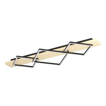 Eglo - LED-kattovalaisin 2xLED/13W/230V + LED/16W musta/beige