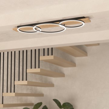 Eglo - LED-kattovalaisin 3xLED/12W/230V 3000K beige/musta