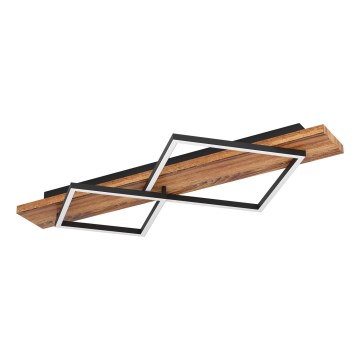 Eglo - LED-kattovalaisin LED/13W/230V + LED/15W musta/ruskea