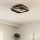 Eglo - LED kattovalaisin LED/16,2W/230V + LED/9,2W 38x38 cm musta/kultainen