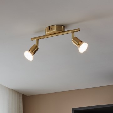 Eglo - LED-kohdevalaisin 2xGU10/2,8W/230V 3000K kulta