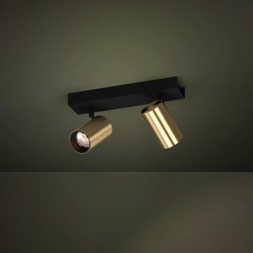 Eglo - LED-kohdevalaisin 2xGU10/4,5W/230V 3000K musta/kulta