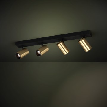 Eglo - LED-kohdevalaisin 4xGU10/4,5W/230V 3000K musta/kulta