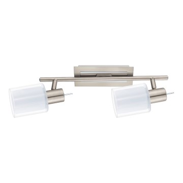 Eglo - LED-kohdevalaisin MY CHOICE 2xE14/4W/230V mattakromi/valkoinen