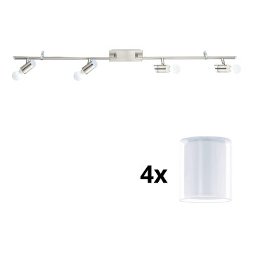 Eglo - LED-kohdevalaisin MY CHOICE 4xE14/4W/230V mattakromi/valkoinen