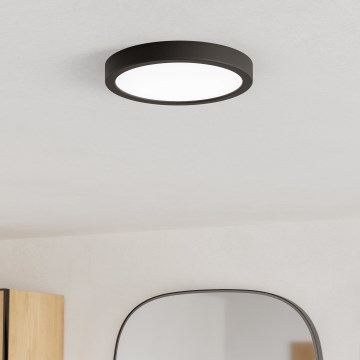 Eglo - LED-kylpyhuoneen kattovalaisin LED 11,5 W / 230 V, 2700/4000/6500 K, halkaisija 21,1 cm, IP44, musta