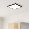 Eglo - LED kylpyhuoneen kattovalaisin LED/13W/230V 2700/4000/6500K 29x29 cm IP44 musta