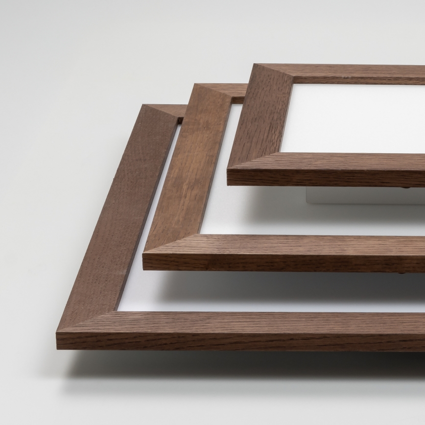 Eglo - LED-pintavalaisin SALOBRENA WOOD LED/31W/230V 64x64 cm tummanruskea