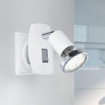 Eglo - LED-pistokkeellinen valaisin 1xGU10/2,8W/230V valkoinen