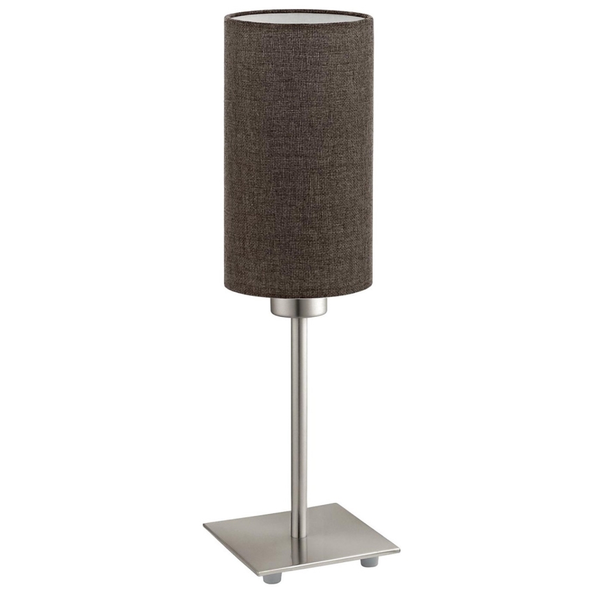 Eglo - LED Pöytävalaisin TUNJA 1xE27/60W/230V 26,5 cm mattakromi/ruskea