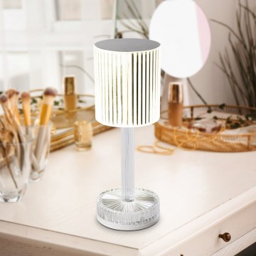 Eglo - LED RGB himmennettävä ladattava pöytävalaisin LED/800 mAh, kirkas