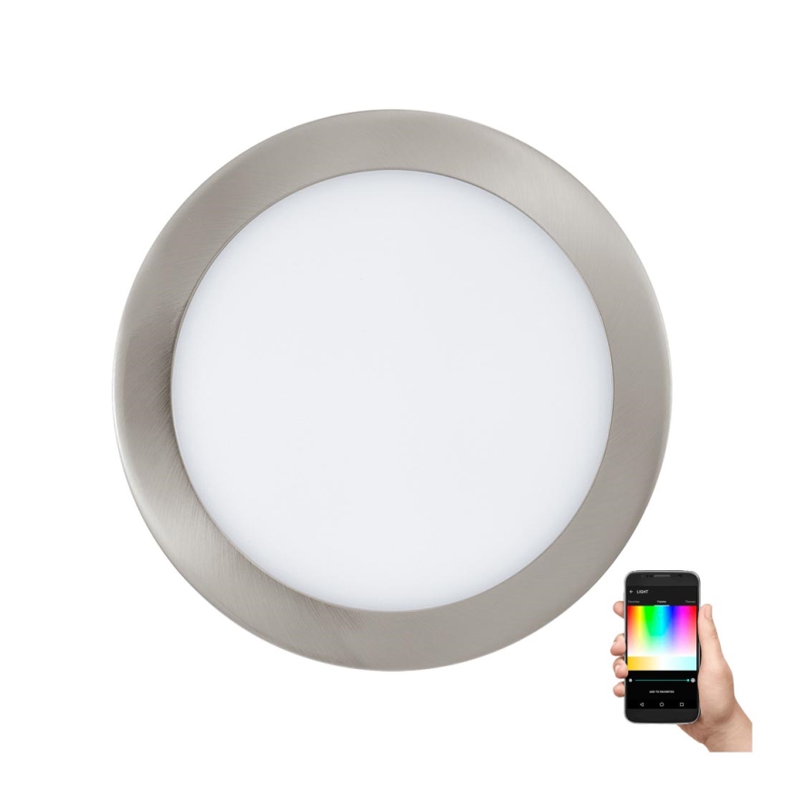 Eglo - LED RGB himmennettävä upotettava alasvalo FUEVA-C LED/15,6W/230V halkaisija 22,5 cm
