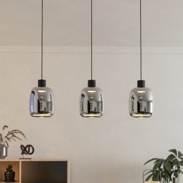 Eglo - LED RGBW Himmennettävä kattokruunu johdossa 3xLED/3,7W/230V 2700-6500K harmaa