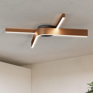 Eglo - LED RGBW himmennettävä kattovalaisin 2xLED/18W/230V 2700-6500K kupari/musta