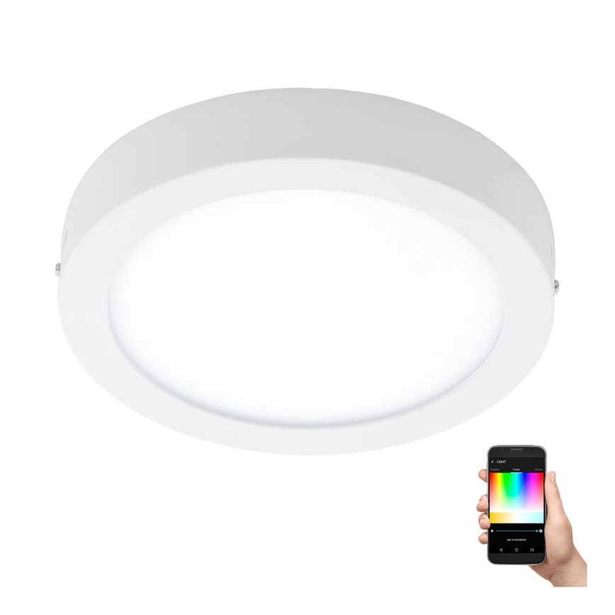 Eglo - LED RGBW himmennettävä kattovalaisin FUEVA-C LED/15,6W/230V Bluetooth, halkaisija 22,5 cm