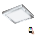 Eglo - LED RGBW himmennettävä kattovalaisin FUEVA-C LED/21W/230V Bluetooth IP44 30x30 cm