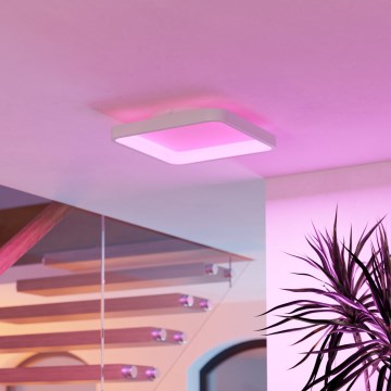 Eglo - LED RGBW himmennettävä kattovalaisin LED/20W/230V 2700-6500K 35x35 cm valkoinen