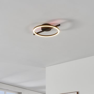 Eglo - LED RGBW Himmennettävä kattovalo LED/17W/230V 2700-6500K musta + kauko-ohjaus