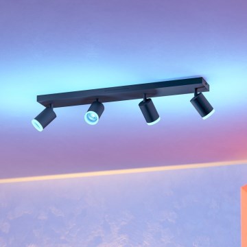 Eglo - LED RGBW himmennettävä kohdevalaisin 4xLED/3,7W/230V 2700-6500K musta