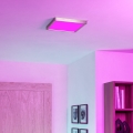 Eglo - LED RGBW himmennettävä kylpyhuoneen kattovalaisin LED/13,5W/230V 2700-6500K 29,5x29,5 cm IP44 mattakromi