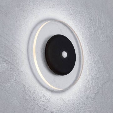 Eglo - LED RGBW himmennettävä ladattava seinävalaisin liike- ja hämärätunnistimella, LED/5V 2000 mAh, musta + kaukosäädin