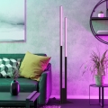 Eglo - LED RGBW Himmennettävä lattialamppu 2xLED/16W/230V musta ZigBee