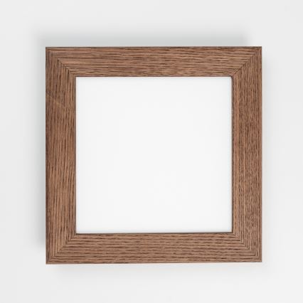 Eglo - LED RGBW himmennettävä pinta-asennettava paneeli SALOBRENA-C WOOD LED/16W/230V 2700-6500K 34x34 cm tummanruskea + kaukosäädin