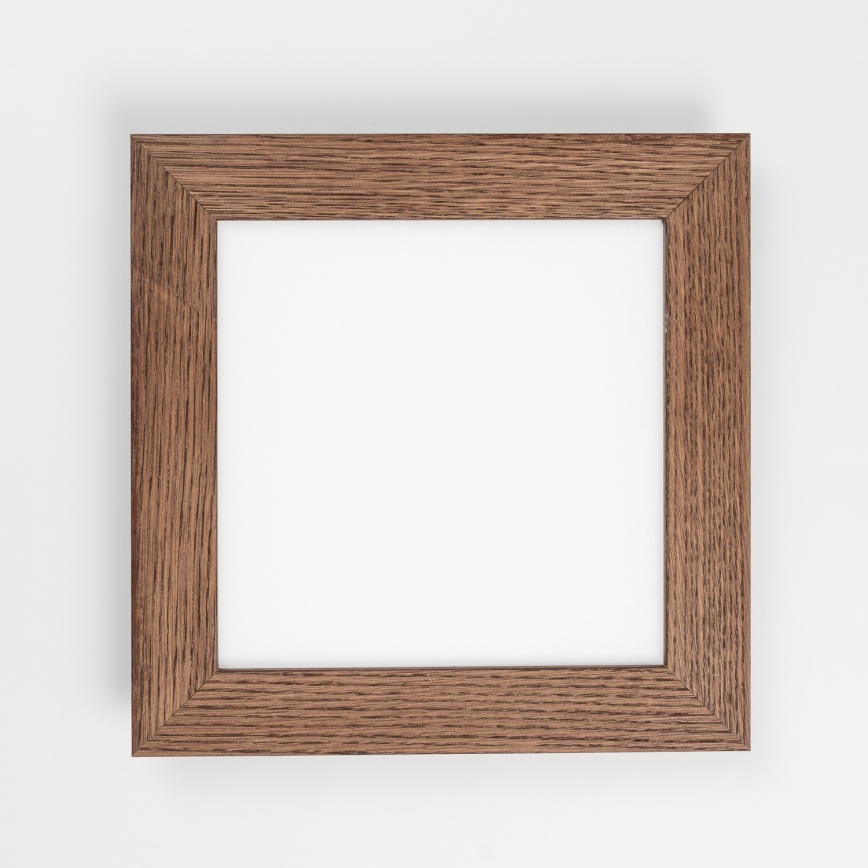 Eglo - LED RGBW himmennettävä pinta-asennettava paneeli SALOBRENA-C WOOD LED/16W/230V 2700-6500K 34x34 cm tummanruskea + kaukosäädin