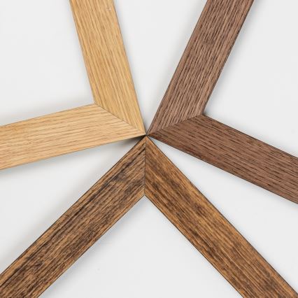 Eglo - LED RGBW himmennettävä pinta-asennettava paneeli SALOBRENA-C WOOD LED/16W/230V 2700-6500K 34x34 cm tummanruskea + kaukosäädin