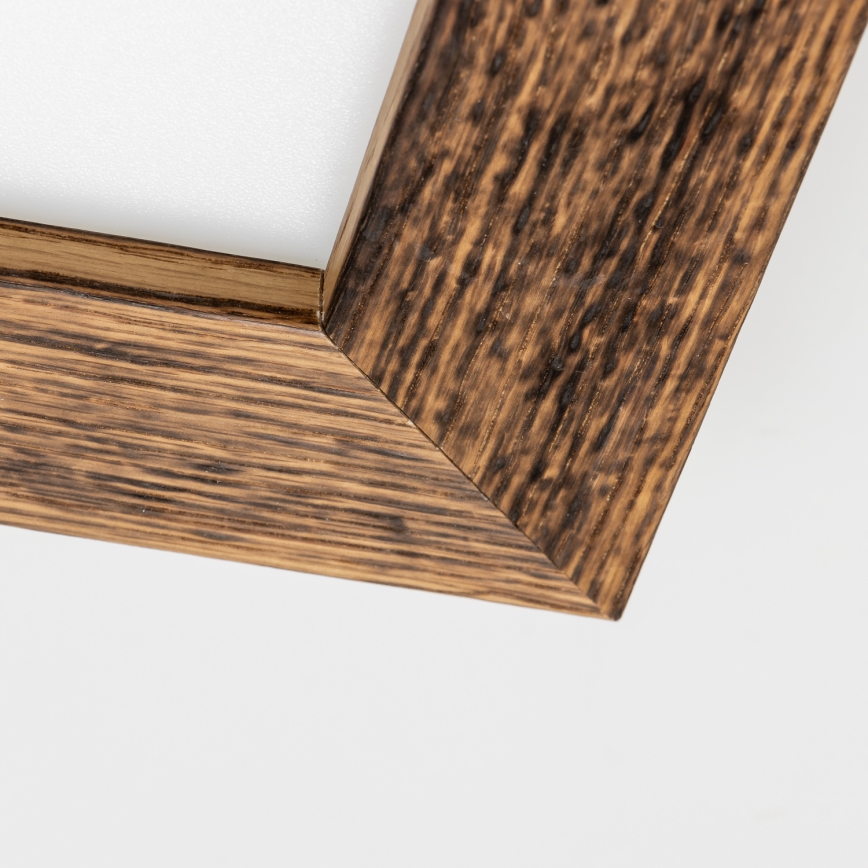 Eglo - LED RGBW himmennettävä pinta-asennettava paneeli SALOBRENA-C WOOD LED/16W/230V 2700-6500K 34x34 cm ruskea + kaukosäädin