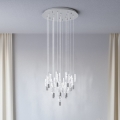 Eglo - LED riippuvalaisin johdolla 15xLED/2,6W/230V 2200/3000/4000K kiiltävä kromi