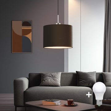 Eglo - LED Riippuvalaisin kaapelilla TUNJA 1xE27/60W/230V ruskea