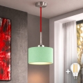 Eglo - LED-riippuvalaisin kaapelilla TUNJA 1xE27/60W/230V Ø 20 cm vihreä/punainen