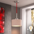 Eglo - LED-riippuvalaisin TUNJA 1xE27/60W/230V halkaisija 20 cm beige/punainen