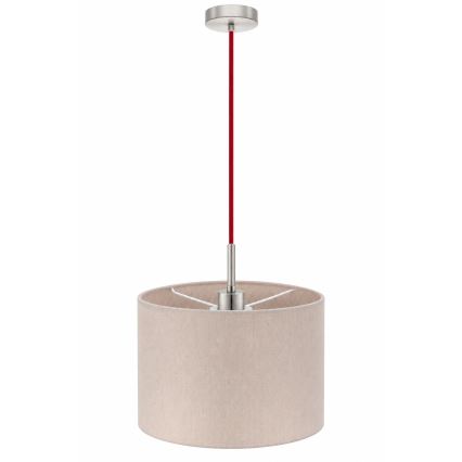 Eglo - LED-riippuvalaisin TUNJA 1xE27/60W/230V halkaisija 20 cm beige/punainen