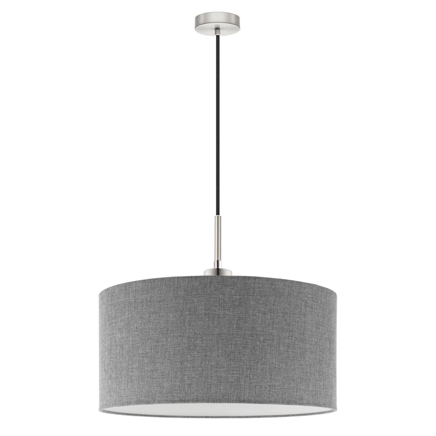 Eglo - LED Riippuvalaisin TUNJA 1xE27/60W/230V harmaa