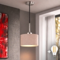 Eglo - LED riippuvalaisin vaijerilla TUNJA 1xE27/60W/230V halkaisija 20 cm beige/musta