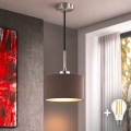 Eglo - LED-riippuvalaisin vaijerilla TUNJA 1xE27/60W/230V halkaisija 20 cm ruskea/musta
