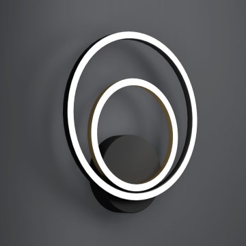 Eglo - LED-seinävalaisin LED/12W/230V 3000K + 4xLED/2,1W 3000K musta