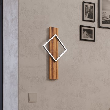 Eglo - LED-seinävalaisin LED/13W/230V musta/ruskea