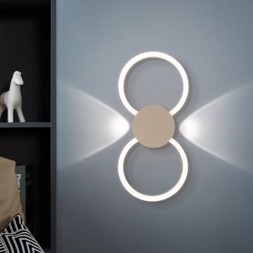 Eglo - LED-seinävalaisin LED/20W/230V + LED/0,91W beige