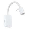 Eglo - LED Seinävalaisin USB-laturilla 1xLED/3,5W/230V valkoinen