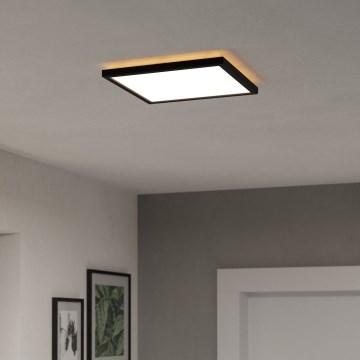 Eglo - LED-ulkokattovalaisin LED/13,4W/230V 2700/4000/6500K 29x29 cm IP44 musta