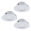 Eglo - PINEDA 3x LED-kylpyhuoneen alasvalo LED/4,9W/230V IP44