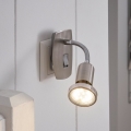 Eglo - pistokkeellinen LED-valaisin 1xGU10/2,8W/230V mattakromi