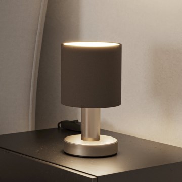 Eglo - Pöytävalaisin 1xE14/40W/230V ruskea/mattakromi