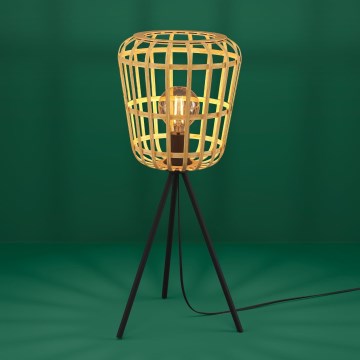 Eglo - Pöytävalaisin 1xE27/40W/230V bambu