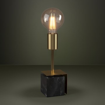Eglo - Pöytävalaisin 1xE27/40W/230V kulta/musta marmori